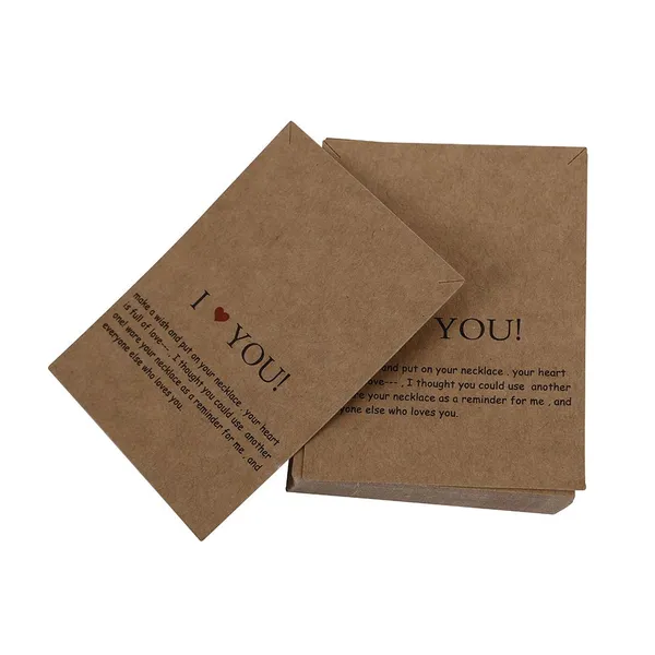 Luxury kraft paper card for necklace used