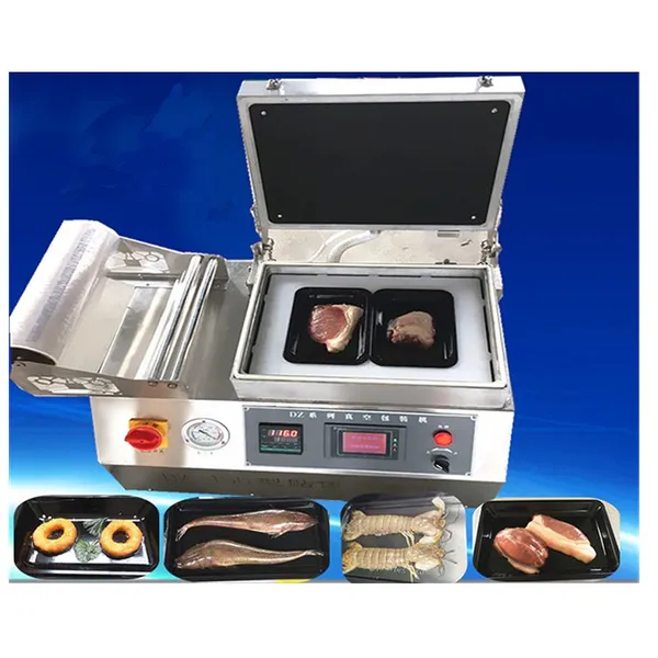 MO-QDMECH Lebensmittel-Haut-Vakuumverpackungsmaschine BZ028 zur Frischhaltung, 220V, für Fleisch, Meeresfrüchte, Garnelen, Fische, antioxidative Verpackungsmaschine