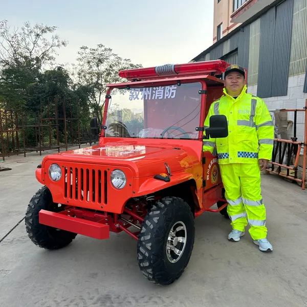 Custom Mini Jeep for Firefighting and Forest Fire Prevention Public Address System, Fuel-Powered and Electric Four-Wheel Vehicle