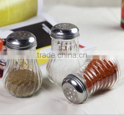 Glass Kitchen Spice Jar Twill Barbecue Sauce Jar Restaurant Shaker Salt and Pepper Shaker photo-6