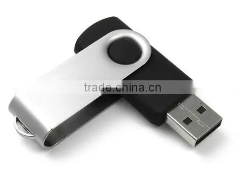 Spin Flash Drive Black USB Memory With Company Logo Printing photo-4