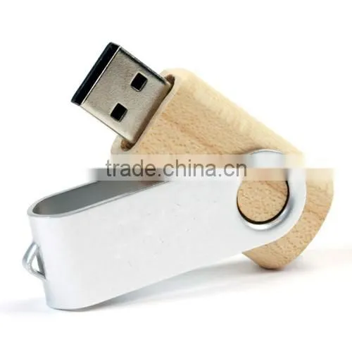 Laser Engraved Logo Wooden Twister USB Stick 2.0 8GB photo-4