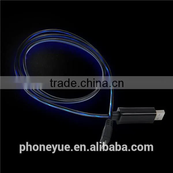 Moving Display Visible Flow Led Light Usb Charging Sync Cable for Iphone photo-3