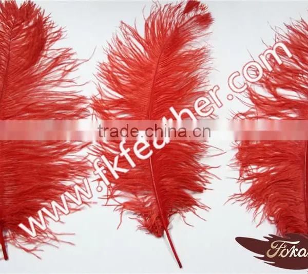 Dyed Ostrich Feather Large Red Craft Ostrich Feather Cheap Wedding Decorations photo-5
