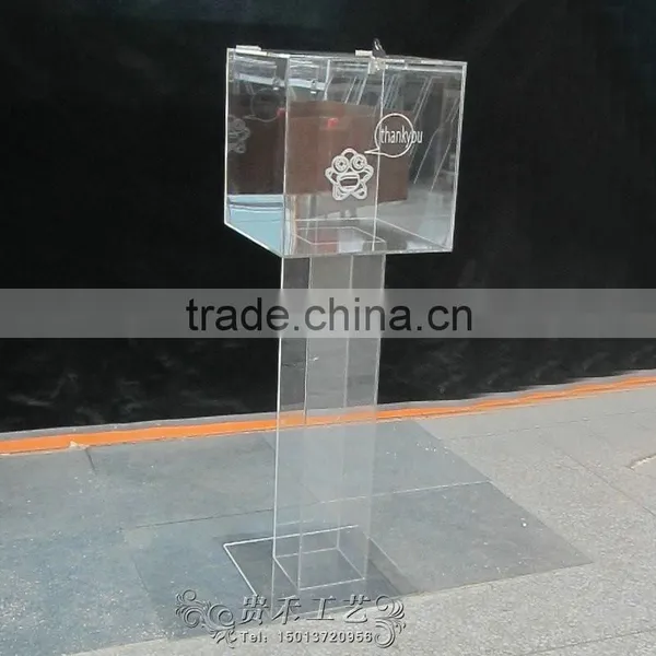 GH-RJ011 Customized Acrylic Donation Box ,acrylic Donation Box With Lock photo-3