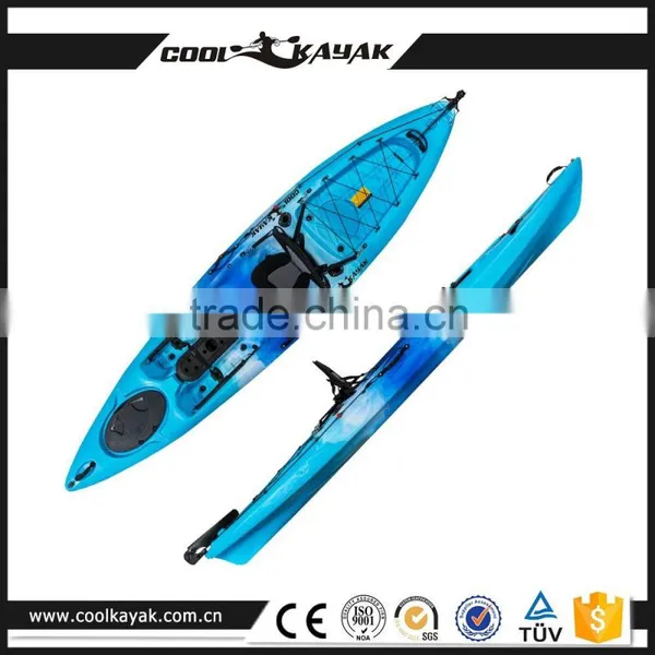 1 Paddler Plastic Fishing Boat Rod Holder Fishing Kayak With Pedals and Rudder photo-2