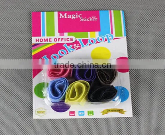 Electric Colored Magic Tape Hook and Loop Adjustable Cable Tie photo-3