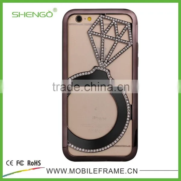 Metal Bumper Diamond Phone Case For IPhone/Samsung photo-3