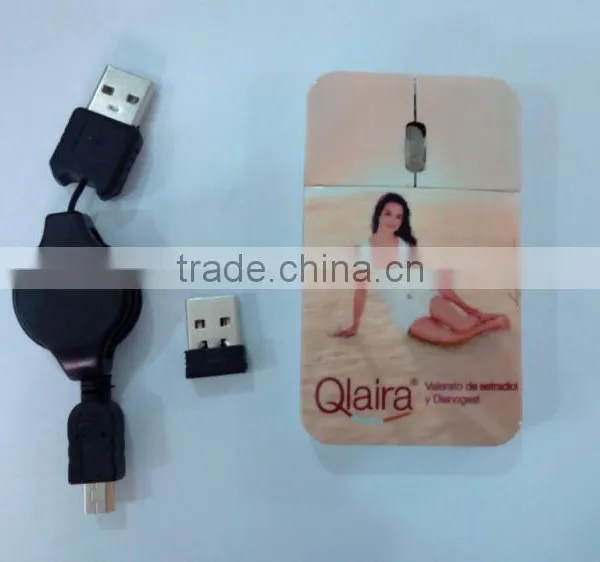 Promotional Gift Laptop Rechargeable Super Slim Wireless Mouse With Led Logo photo-3