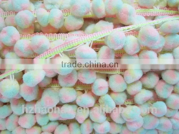 Pastel Multicolored Pom Pom Trim, Pink Pom Pom Fringe, Multicolored Pom Pom, Mint Pom Pom Trim, Yellow Pom Pom Trim, Rai