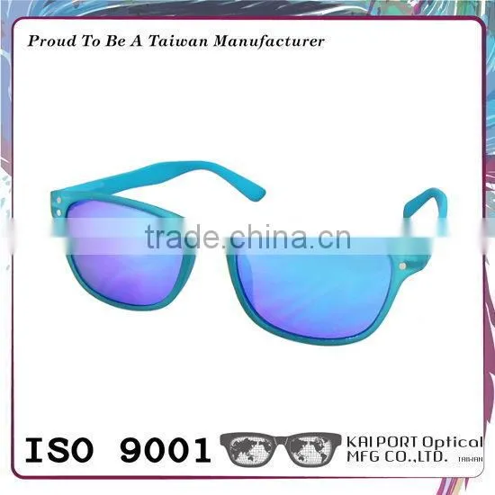 Attractively UV400 Protect Neon Color Design Rubber Mirror Sun Glasses photo-5
