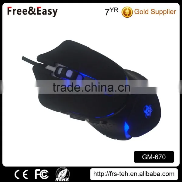 Black Rubber Coating Led Backlight Gaming Mouse for Computer Supplier's Choice photo-4