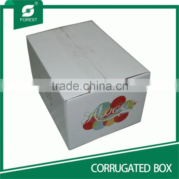 WHITE CARDBOARD CORRUGATED PAPER BOX FOR MAILING photo-3