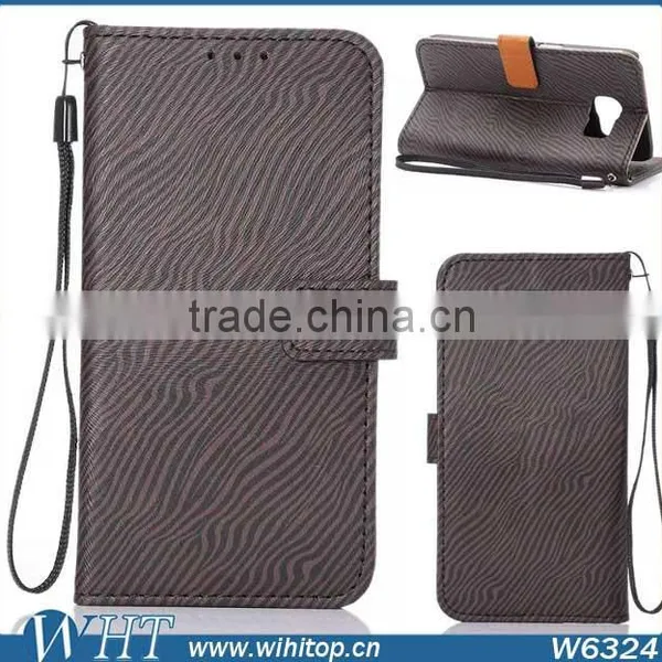 Luxury Zebra Stripe Flip Leather Stand Wallet Cover Phone Case for Samsung Galaxy S6 photo-3