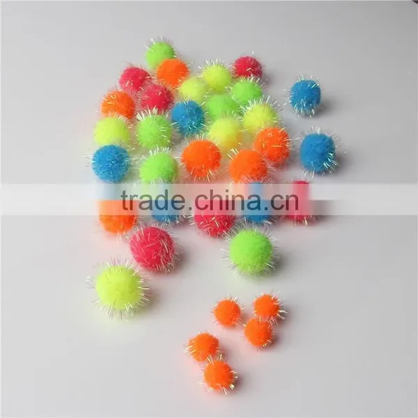 Factory Supply DIY Crafts Fluorescent Colors Pom Pom Toys for Kids or Wedding Party Decoration photo-5