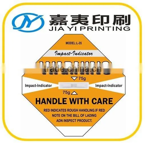 Promotion Impact Indicator Shockwatch Label Prevention Damage Customize Indicator photo-4