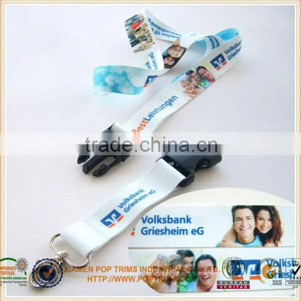 High Quality Polyester Lanyard With Heat Transfer Logo photo-2