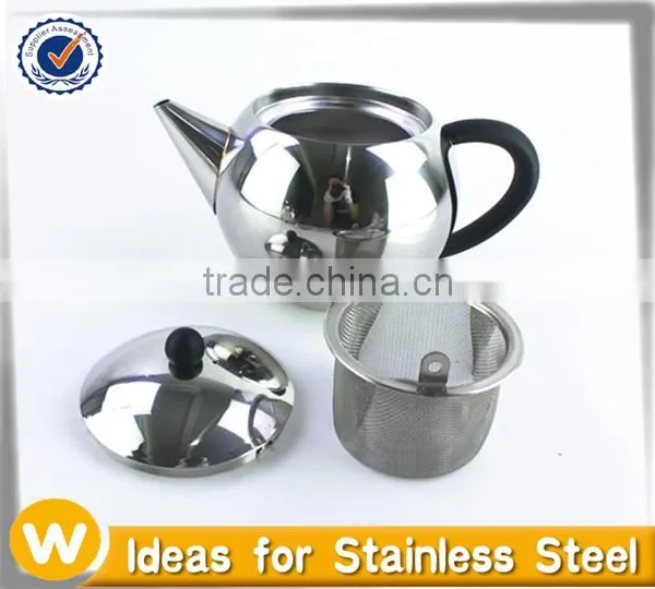 High Quality Mirror Finished Single Wall Stainless Steel Tea Pot photo-5