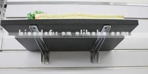 NEW CHROME GLASS SHELF BRACKETS FOR SLATWALL WITH SUCTION PADS FOR GLASS SIZE 25 CM photo-2