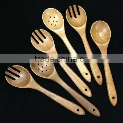 High Quality Bamboo/wood Spoon, Slotted Spoon