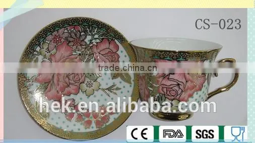 Colored Cafe Tea Cup and Saucer photo-6