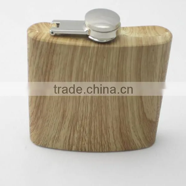 Water Transfer Series--- Special Wood Grain Hip Flask