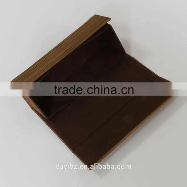 Wood Twill Folding Glasses Box Square Sunglasses Case photo-6