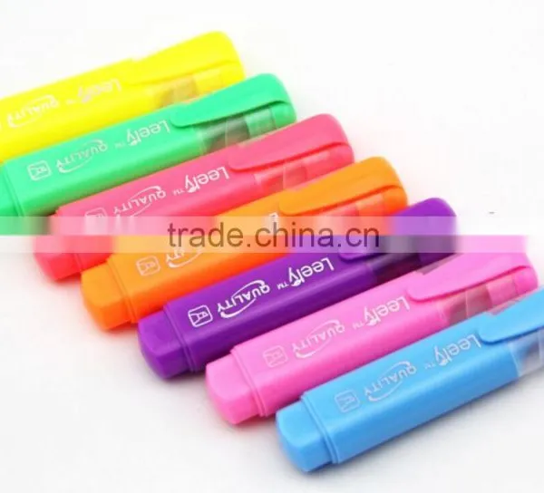 Bright Multi-color Flat Barrel Highlighter Pen photo-2