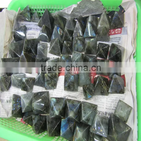 Natural Healing Rock Rough Labradorite Pyramid Cut Stone photo-3