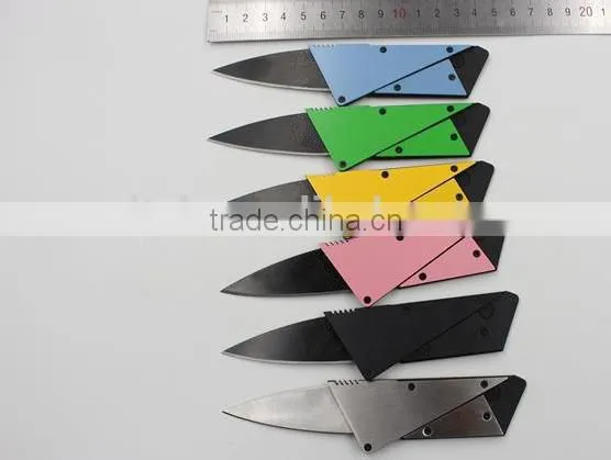 OEM Multi Color Foldable Credit Card Knife Can do Customer Logo photo-3