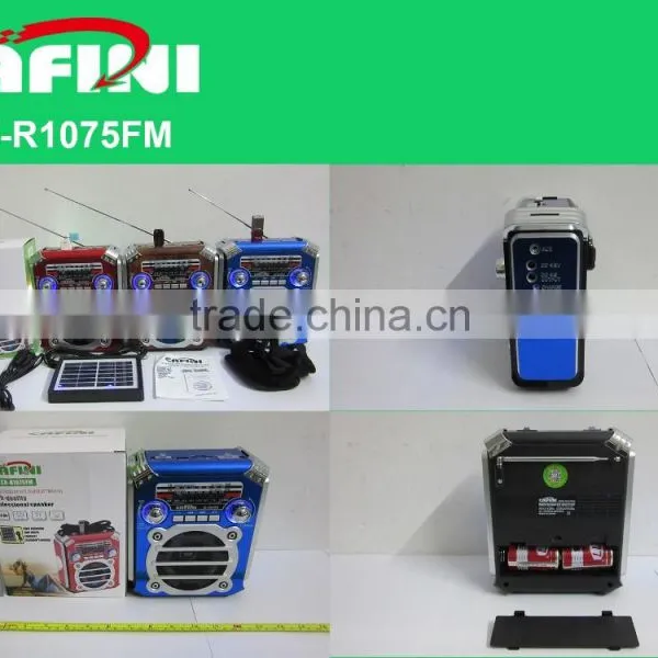 Cafini FM AM SW 3 Band Radio, USB TF Card Reader MP3 Player, Solar Charger Radio With Flashlight photo-4