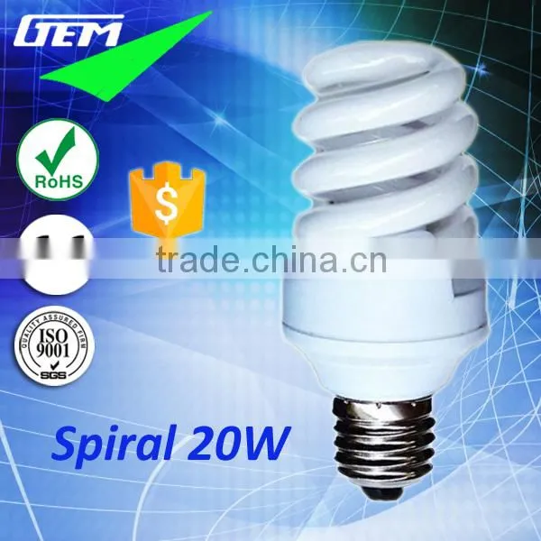 China Best Selling CFL Princile Spiral/3U Tube T4 20W 6400K With E27 B22 Base photo-3