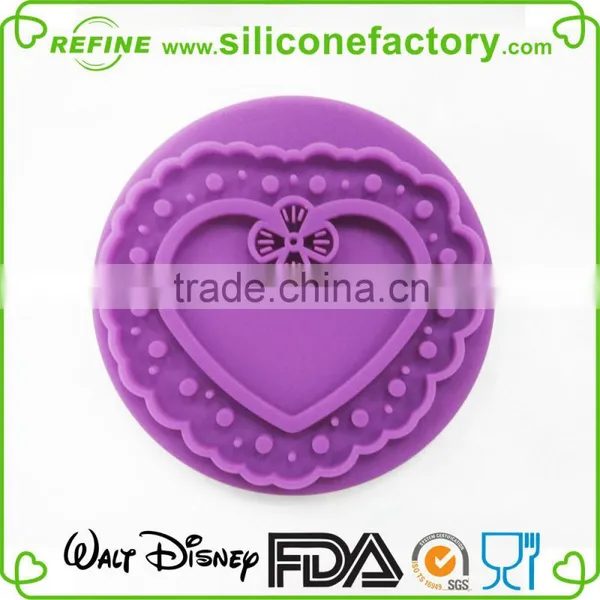 Popular Round Shape Wood Handle Giant Silicone Cookie Stamp photo-4