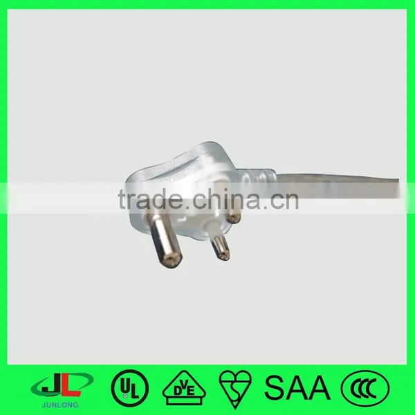 Dongguan Factory SABS Approved 3 Pin Plug, South Africa Style Indian Power Cord 2 photo-2