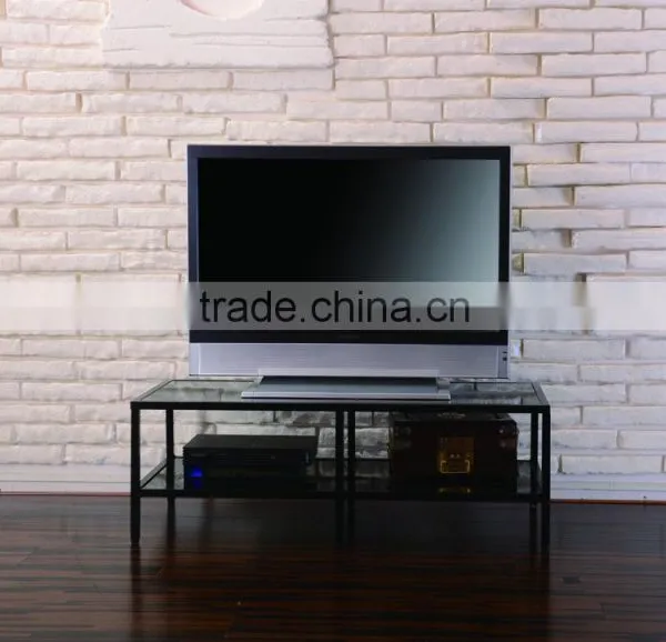 2 Tier Glass TV Stand Table Living Room Furniture photo-2