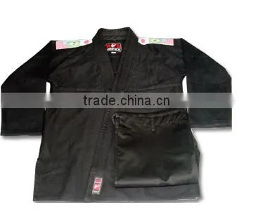 Black Ju Jitsu UniformBlack (100% Cotton- GoldWeave) - Sunforized