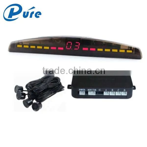 4 Sensors System 12V Car LED Display Parking Reverse Backup Radar Kit With Four-step Bibi Sound Alarm photo-3