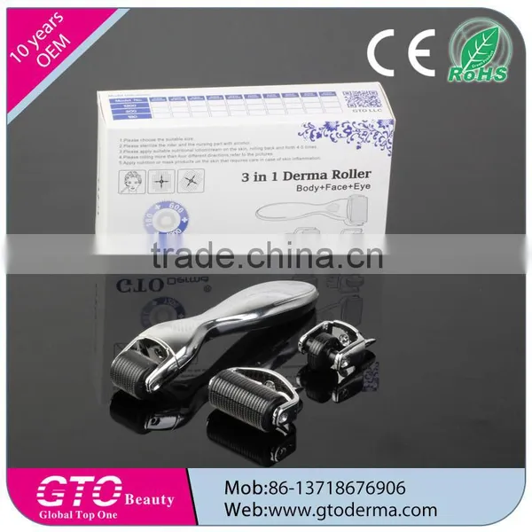Micro Needle Skin Roller 180/600/1200 Needles Head Dermaroller 3 in 1 photo-4