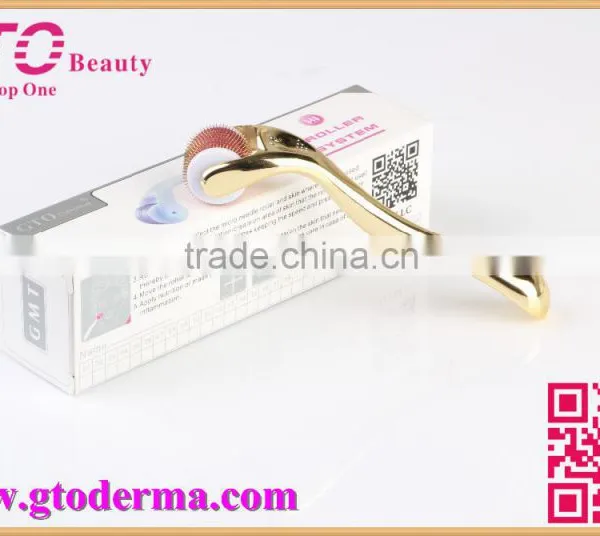GTO New Designed Gold Handle 540 Count Titanium Microneedle Derma Roller photo-4