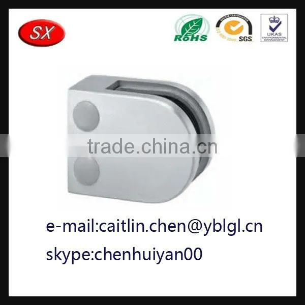 Stainless Steel Square Clamp Holder Bracket Clip Glass Shelf Handrails photo-2