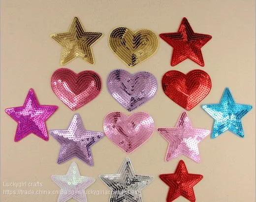 Hot Sale Various Embroidery Patch Iron Sequins Decorative patches