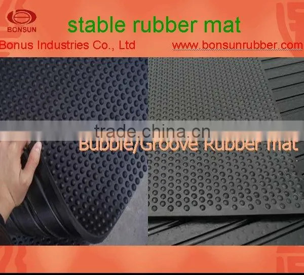 Clotn Insertion Reinforced Hammer Rubber Stable Mat photo-6
