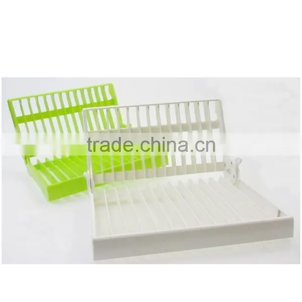 Kitchen Folding Plastic Dish Tableware Drainer Rack photo-2