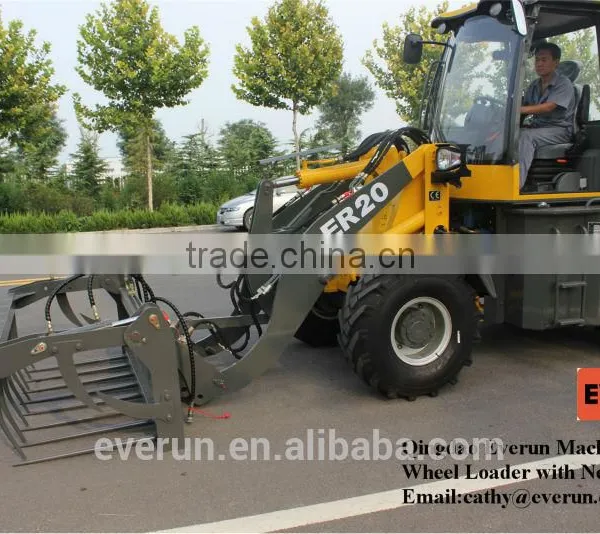 Everun ER20 CE Approved Wheel Loader With Log Grapple photo-2
