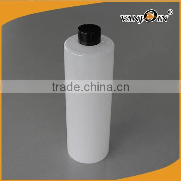 20 oz White PET Cylinder Liquid Bottles With Black Lids photo-3