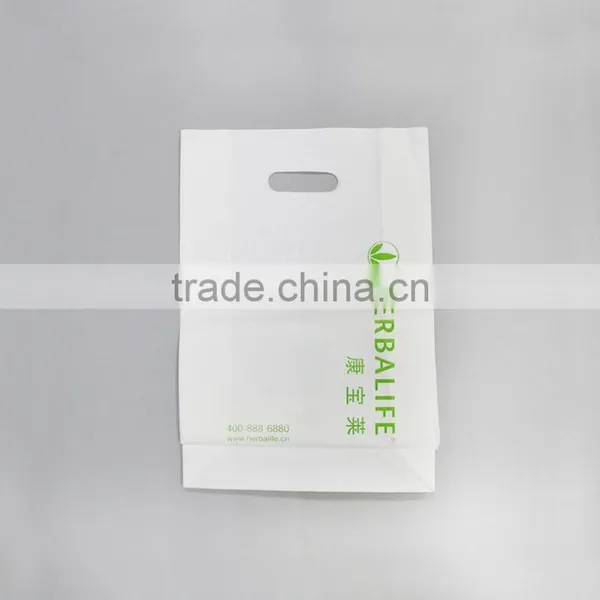 Special Design Hot Sell OEM Custom Printed Plastic Shopping Bag Carrier Bag Die Cut Plastic Bag photo-2