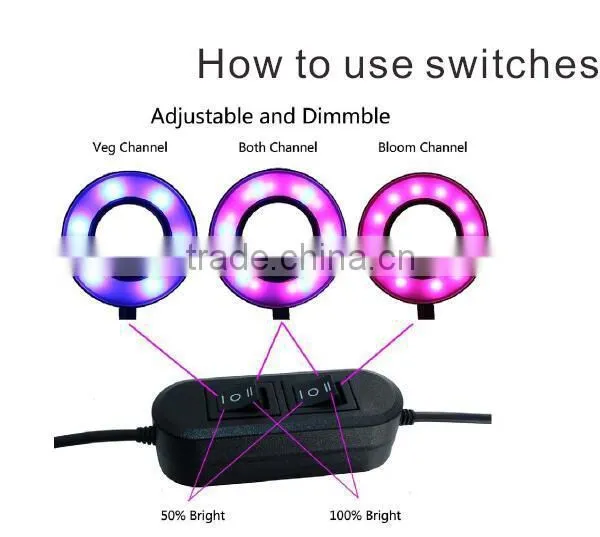 Led Grow Light for Indoor Plants 10W Adjustable 6 Level Dimmable Clip Desk Lamp With 360 Degree Flexible Gooseneck photo-2