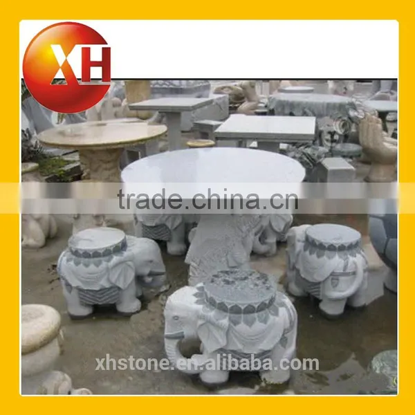 Garden Artificial Marble Dining Table for Park Furniture photo-2