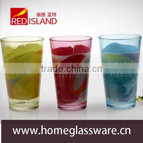 Glass Munufactory Supply Glass Cup Design Color Tumbler Water Cup photo-6