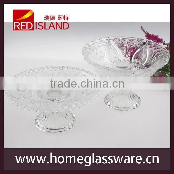 Footed Clear Glass Cake Stand Cake Plate photo-3